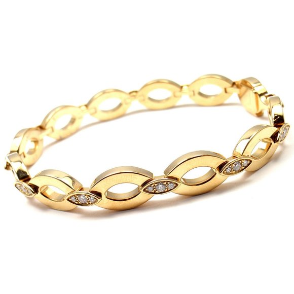Rare! Authentic Cartier 18K Yellow Gold Diamond Diadea Link Bracelet - Picture 2 of 10